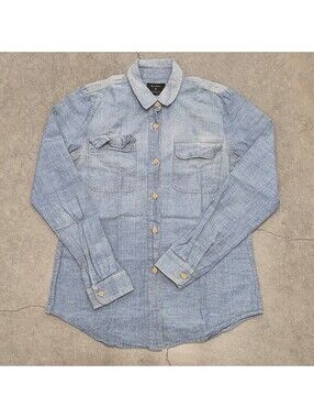 Barneys New York Denim Long Sleeve Shirt